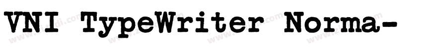 VNI TypeWriter Norma字体转换